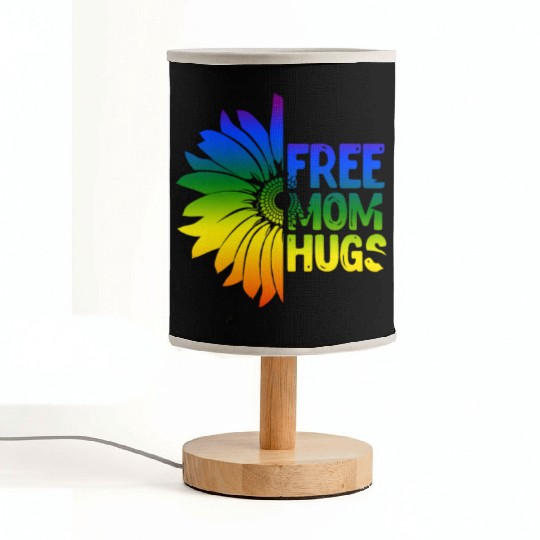 Free Mom Hugs, LGBT Sunflower Fabric Lamps