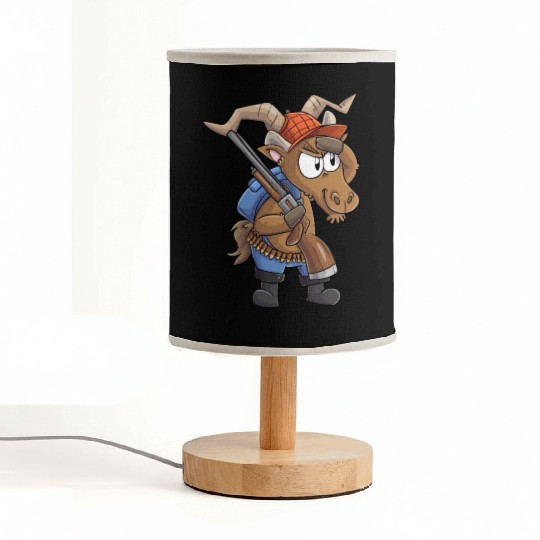 Capricorn hunter / Capricorn with hunting rifle Fabric Lamps