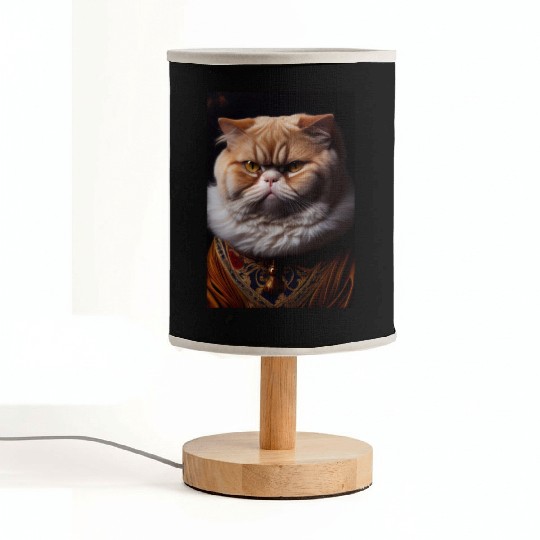 Exotic Shorthair Cat Breed Portrait Royal Renaissa Fabric Lamps