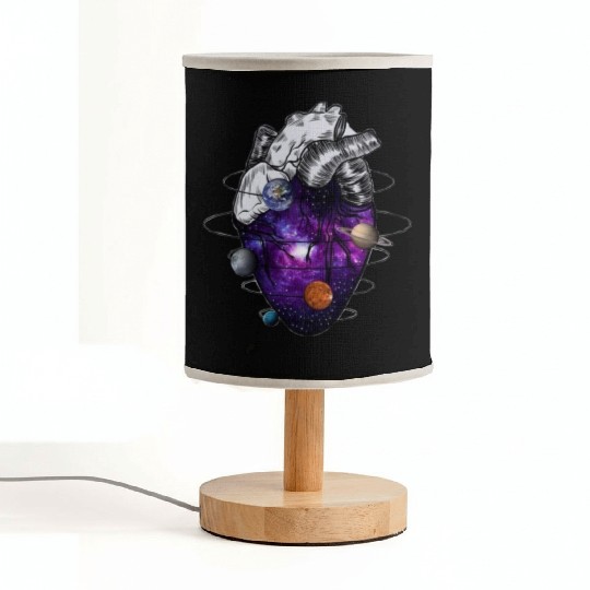 Heart galaxy space lover Fabric Lamps