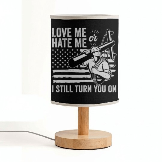 Funny Electrical Lineman Saying Thank A Lineman Fabric Lamps