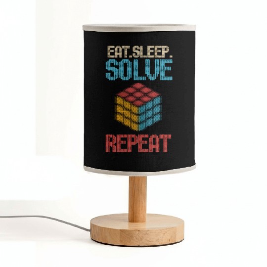 Eat Sleep Solve Repeat Math Speed Cubing Genie Fabric Lamps