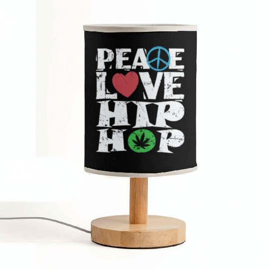 Peace Love Hip Hop Music Direction Rap Fabric Lamps