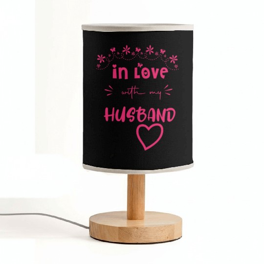 Love with My hasband Cute Valentine day Mom to Be Fabric Lamps