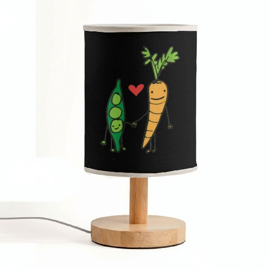 womens carrot and peas v neck Fabric Lamps