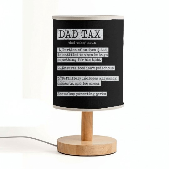 Vintage Dad Tax Definition Men Funny Father's Day Fabric Lamps