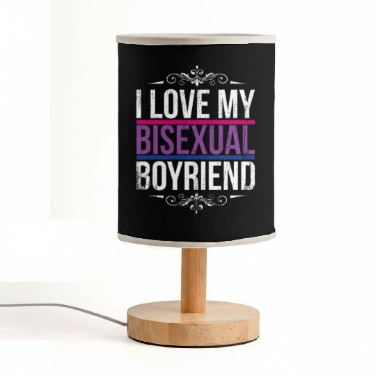 I Love My Bisexual Boyfriend Bi Pride Fabric Lamps