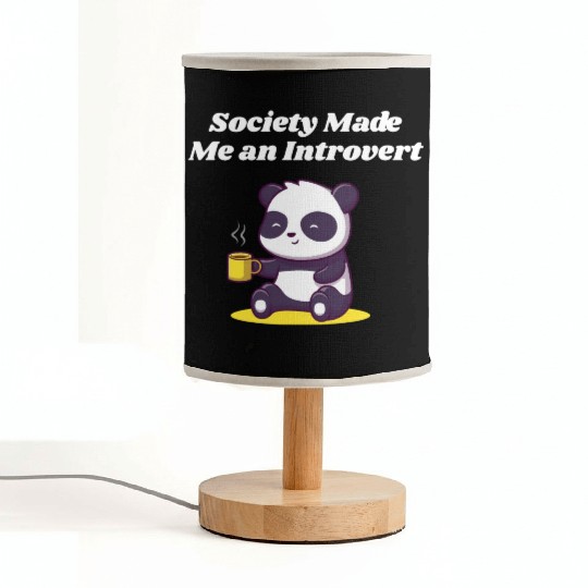 Handcrafted by Society Introvert Sayings Antisocia Fabric Lamps