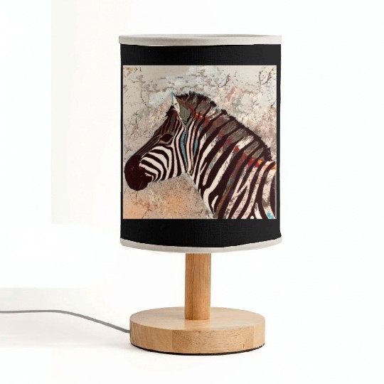 Zebra with neon colors Fabric Lamps