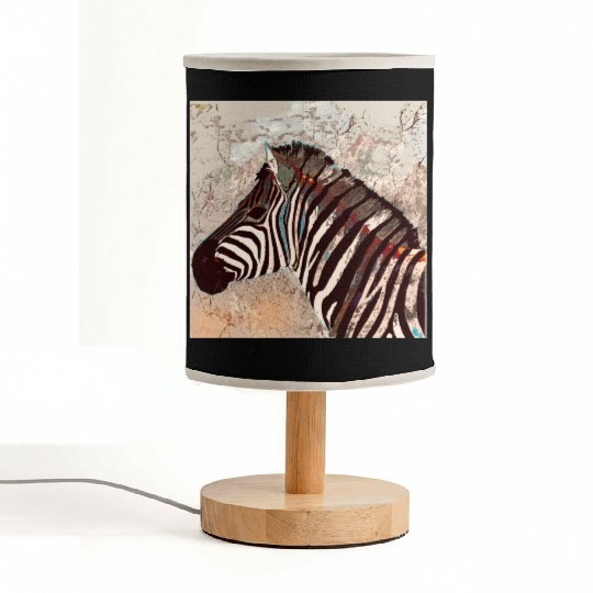 Zebra with neon colors Fabric Lamps
