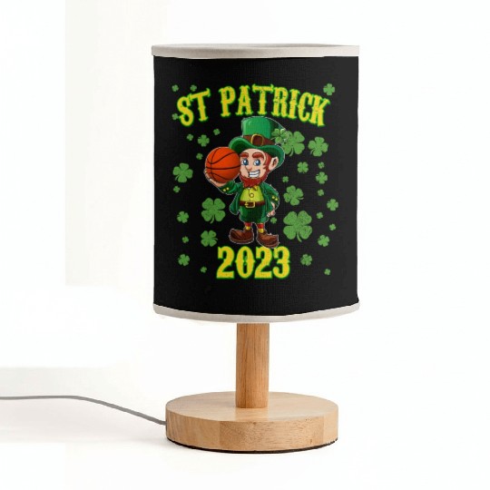 Kids Basketball St Patricks Day Lucky Basketball Fabric Lamps