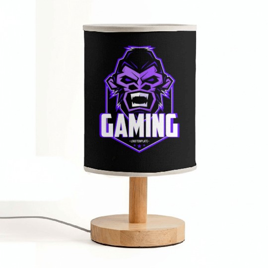 Angry gaming monkey Fabric Lamps