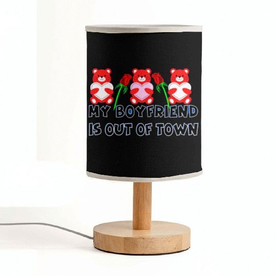 my boyfriend is out of town Fabric Lamps