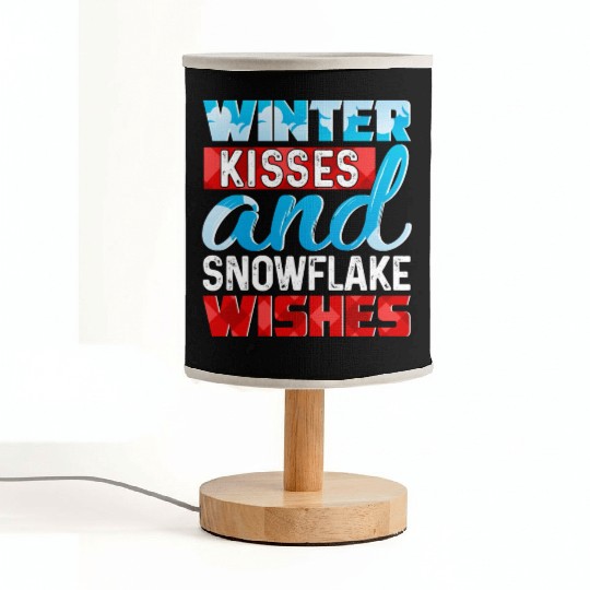 Winter Kisses And Snowflake Wishes Fabric Lamps