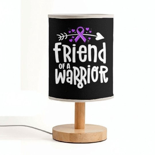 Friend Of A Warrior Purple Awareness Ribbon Fabric Lamps