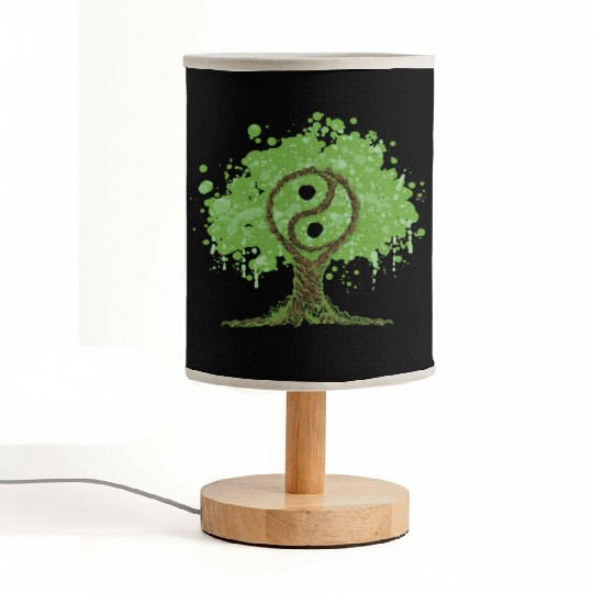 Ying Yang Tree of Life Fabric Lamps