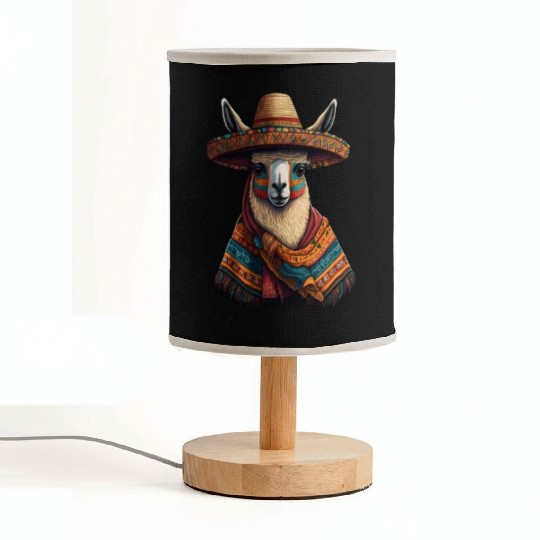 Cute Llama Animal Lovers Mexican Llama Mexican Fabric Lamps