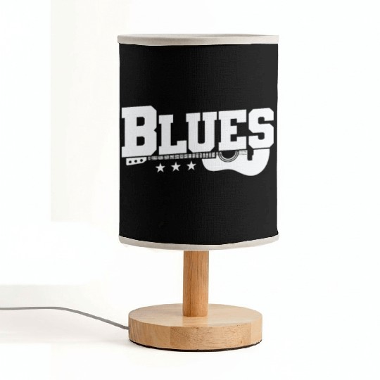 Blues with Guitar Music Trumpet Fabric Lamps