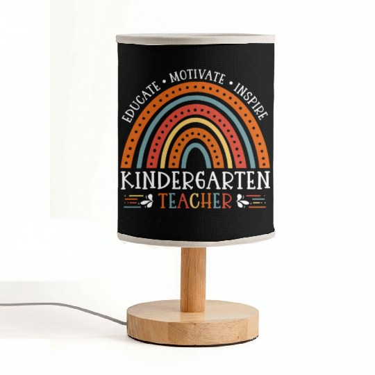 Educate Motivate Inspire Kindergarten Teacher Fabric Lamps