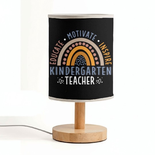 Educate Motivate Inspire Kindergarten Teacher Fabric Lamps