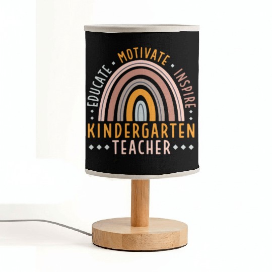 Educate Motivate Inspire Kindergarten Teacher Fabric Lamps
