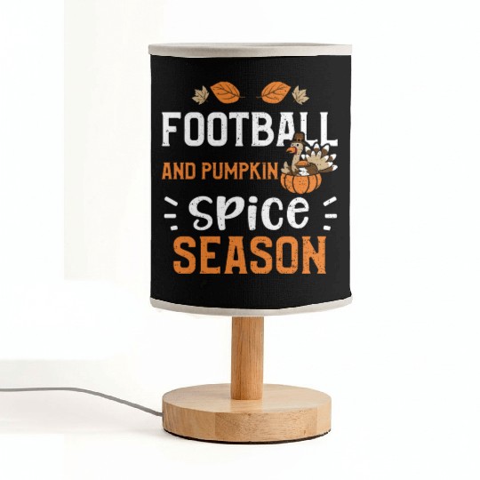 Football And Pumpkin Spice Season Fabric Lamps