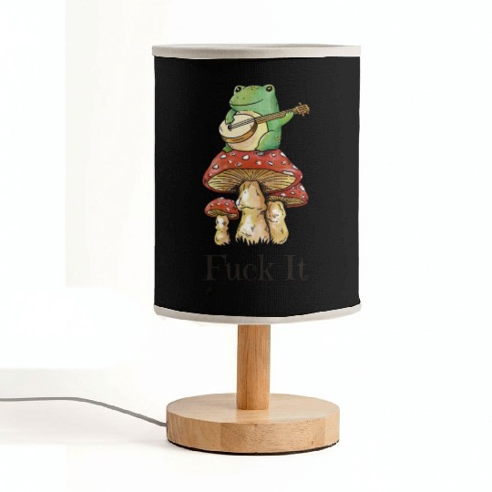 Cottagecore Toad Playing Guitar Fabric Lamps