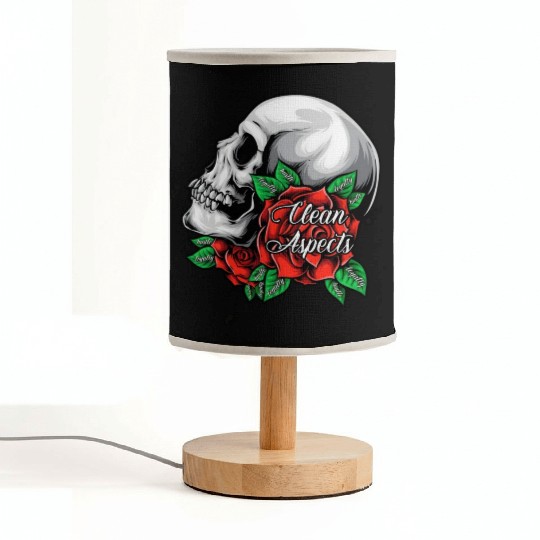CA SKULL AND ROSES Fabric Lamps