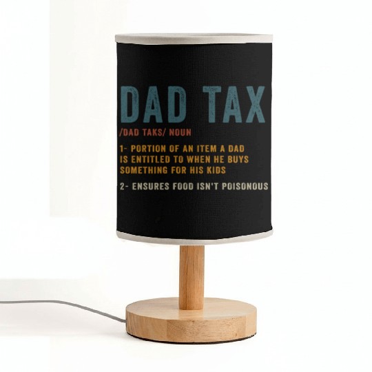 Vintage Dad Tax Definition Men Funny Father's Day Fabric Lamps