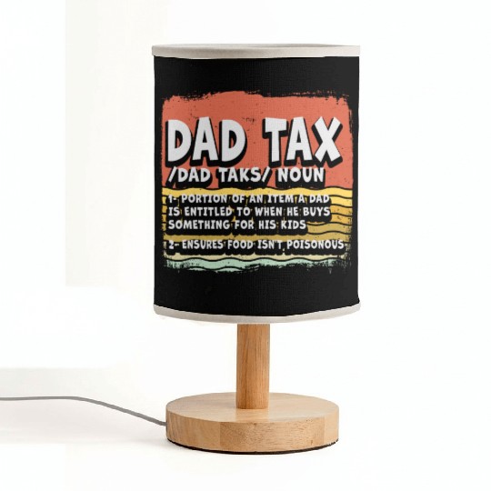 Vintage Dad Tax Definition Men Funny Father's Day Fabric Lamps