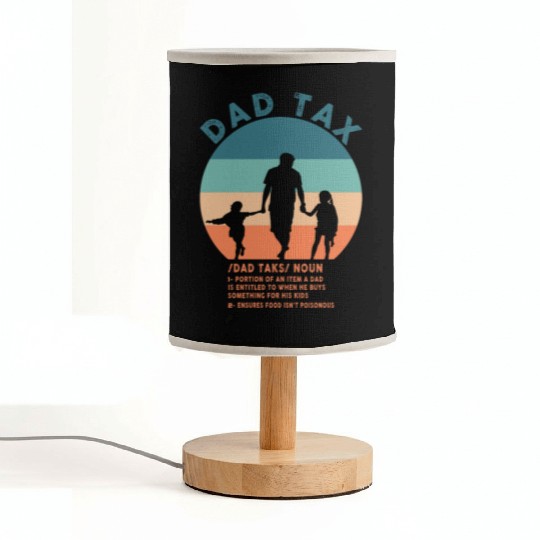 Vintage Dad Tax Definition Men Funny Father's Day Fabric Lamps