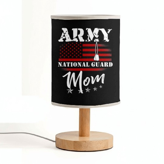 Proud Army National Guard Mom US Flag Tees US Mili Fabric Lamps