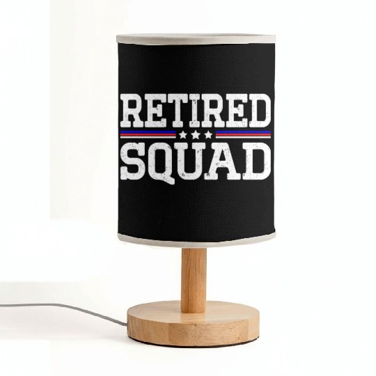 Retirement Patriotic US Flag Retired Squad Fabric Lamps