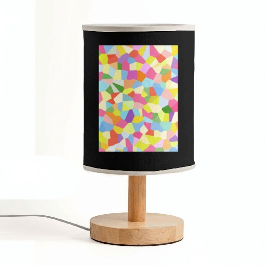 Bright Colored Crystals. Crystal Pattern Fabric Lamps