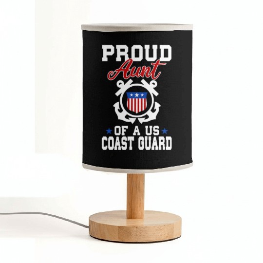 Proud US Coast Guard Aunt Fabric Lamps