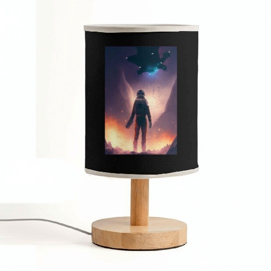 galaxy space satelite astronaut Fabric Lamps