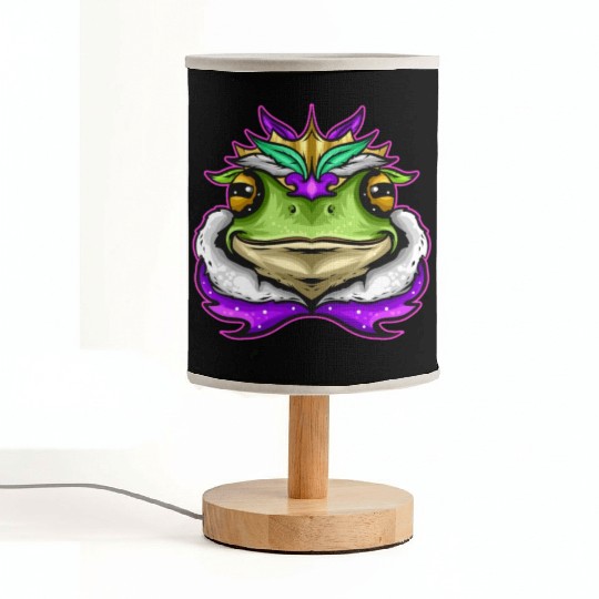 Frog King Or Frog Prince With Royal Fur For Mardi Fabric Lamps