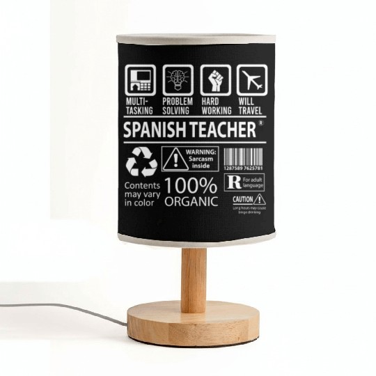 Spanish Teacher Fabric Lamps - Multitasking Job Gift It
