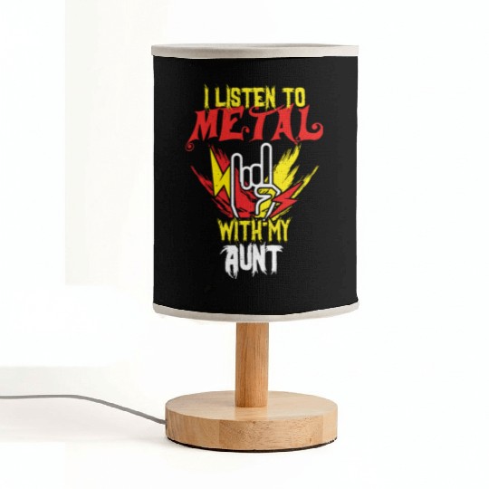 Metal With Aunt Metal Kid Music Lover Rocker Fabric Lamps