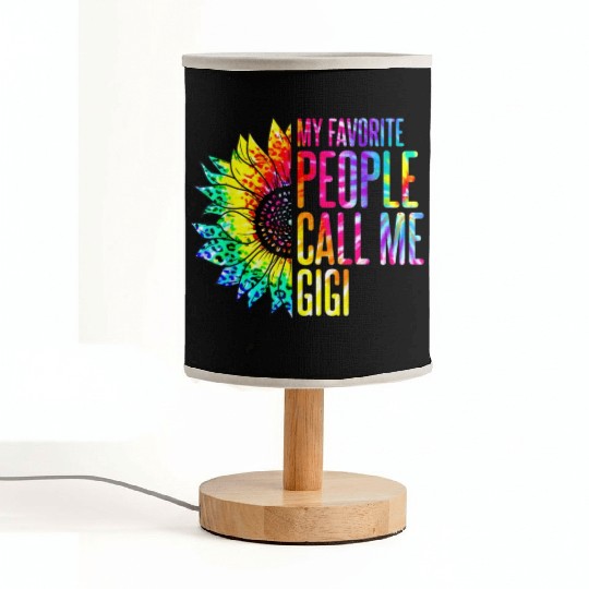 My Favorite People Call Me Gigi Sunflower Tie Dye Fabric Lamps