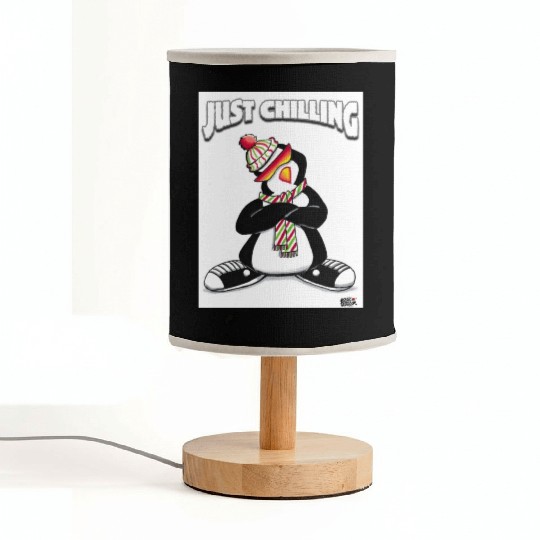 Just Chilling Penguin by Black Sheep Graphix Fabric Lamps