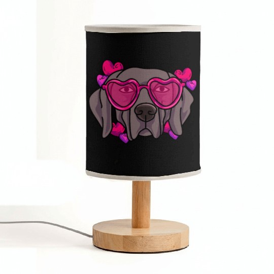 I Love My Weimaraner Fabric Lamps