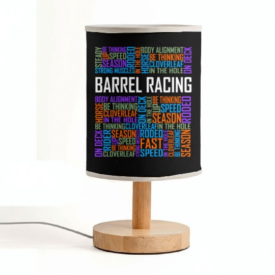 Barrel Racing - Words Fabric Lamps