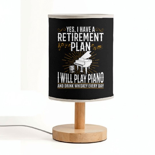 Yes I Have A Retirement Plan Piano Player - Pianis Fabric Lamps