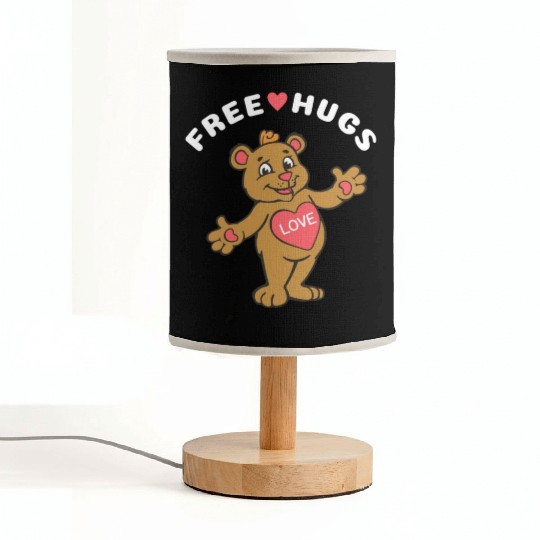 Free Hugs Teddy Bear Fabric Lamps