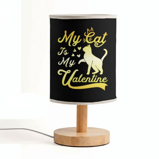 Cat Valentine Humor Kitties Lover Fabric Lamps