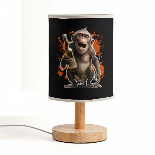 Funny Laughing Monkey With Bottle Gift Fabric Lamps