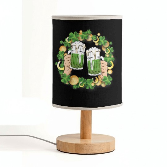 St. Patrick's Day Irish Green Beer, Wine Cups Fabric Lamps