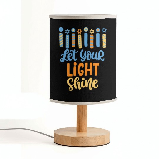 Funny Hanukkah Let Your Light Shine Menorah Adults Fabric Lamps