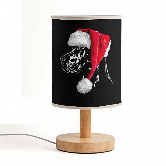 Santa Great Dane Dog Christmas Wilsigns Fabric Lamps